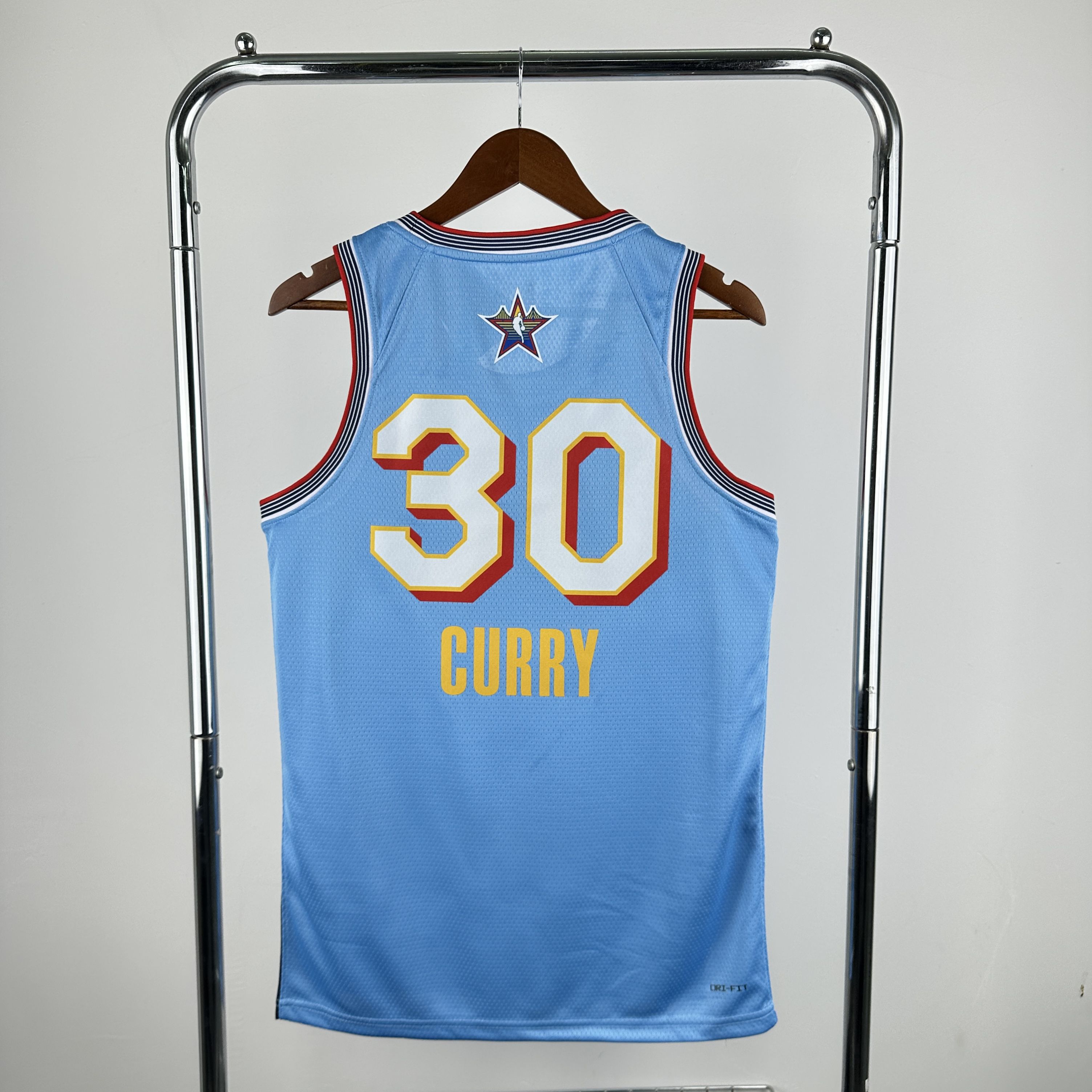 Men 2025 All star #30 Curry Light Blue Jordan Edition NBA Jersey